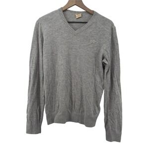 Vintage Hollister V-Neck Pullover Sweater Gray Men S Y2K 2000 Soft 00s Bird Logo